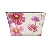 Patrón De Flor De Cosmos Dibujado A Mano, Bolsa de artículos de tocador Bolsa de Maquillaje Bolsa de cosméticos Bolsa de artículos de tocador de Viaje portátil