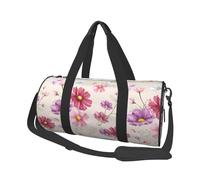 Patrón De Flor De Cosmos Dibujado A Mano, Bolsa de Viaje de Gran Capacidad, Bolso Redondo, Bolsa de Viaje Deportiva, Bolsa de Mano, Bolsa de Fitness