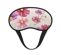Patrón de flor de cosmos dibujado a mano, Cubiertas oculares completas, antifaces para dormir que bloquean la luz, orejeras opacas para dormir