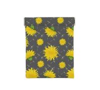 Patrón De Flor De Diente De León De Dibujos Animados, Squeeze Top Wallet Bolsa de Almacenamiento para Mujer Monedero pequeño Bolsa de Cambio