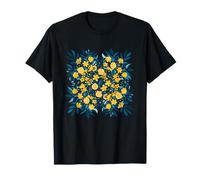 Patrón de Flores cítricas botánicas de Summer Lemon Grove Camiseta