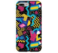 Patrón de Forma Pop en Zigzag Retro de los años 80 y 90 Carcasa para iPhone 7 Plus/8 Plus