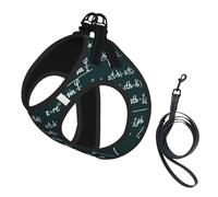 Patrón de fórmulas matemáticas escritas a Mano,Arnés para Mascotas, arnés Reflectante Ajustable para Perros,L