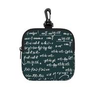 Patrón de fórmulas matemáticas escritas a Mano,Bolsa de Almacenamiento Cuadrada con Cremallera, Monedero de Neopreno, Carteras pequeñas, Monedero pequeño, Monedero