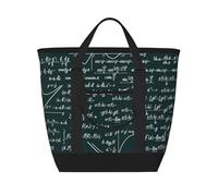 Patrón de fórmulas matemáticas escritas a mano,Bolsas de almuerzo de gran capacidad, bolsa de mano térmica para mujeres, hombres, trabajo, picnic, viajes.