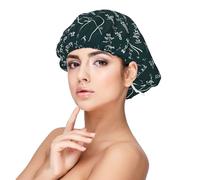 Patrón de fórmulas matemáticas escritas a mano,Gorro de dormir de satén para adultos - Gorro de dormir elástico para mujer, cubrecabello nocturno