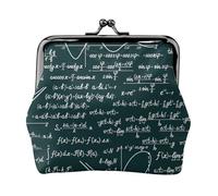 Patrón de fórmulas matemáticas escritas a Mano,Monedero de Piel sintética, Carteras pequeñas, Monedero con Cierre de Broche