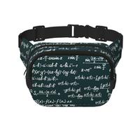 Patrón de fórmulas matemáticas escritas a Mano,Riñonera Cuadrada de Doble Capa, Bolso de Viaje, Bolso Informal para el Pecho.