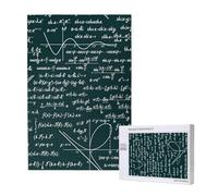Patrón de fórmulas matemáticas escritas a Mano,Rompecabezas de Madera de 1000 Piezas para Adultos y Adolescentes.