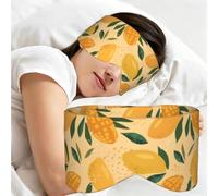 Patrón de fruta de mango y hojas, Antifaz para dormir, ideal para el hogar, viajes y trabajo por turnos. Cubre completamente los ojos y bloquea la luz.