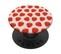 Patrón de Frutas de Fresas PopSockets PopGrip Adhesivo