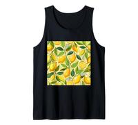 PATRÓN DE FRUTAS LIMONES CON HOJAS PATRÓN DE LIMÓN Camiseta sin Mangas