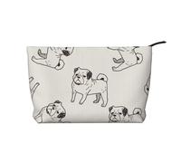 Patrón de Garabato de Perro,Neceser de Pana, Neceser de Maquillaje portátil, Neceser de Viaje