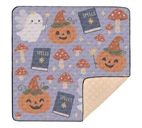 Patrón de Halloween - Alfombra de juego de espuma suave con temática de cuento de hadas para piso, 1 pieza, para tiempo de barriga y gateo para bebés, niños pequeños, 50 x 50 pulgadas