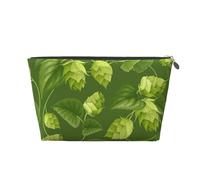 Patrón de Hojas y lúpulo Verde, Bolsa de artículos de tocador Bolsa de Maquillaje Bolsa de cosméticos Bolsa de artículos de tocador de Viaje portátil