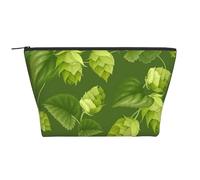 Patrón de Hojas y lúpulo Verde, Bolsa de artículos de tocador Bolsa de Maquillaje Bolsa de cosméticos Bolsa de artículos de tocador de Viaje portátil