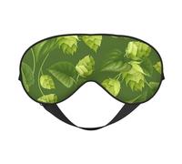 Patrón de hojas y lúpulo verde, Cubreojos completos Antifaz bloqueador de luz Antifaz para dormir Antifaz suave con los ojos vendados Noche