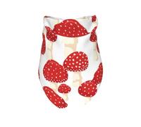Patrón de Hongos Rojos amanita muscaria,Bufanda con Babero y Capucha Triangular Bufanda Ajustable para Mascotas Capucha Lavable Adecuada para Perros y Gatos pequeños, medianos y Grandes