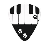 Patrón de huella de pata de gato de Nokeyboard,12 púas de guitarra, 3 grosores diferentes para guitarra acústica, bajo y ukelele