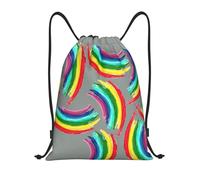 Patrón De Igualdad De Derechos Gay Del Orgullo Arcoíris Hombre Mujer Mochila De Cuerdas Ajustable Bolsa De Deporte Casual Bolsa De Gimnasio Para Yoga Playa Acampada Voleibol
