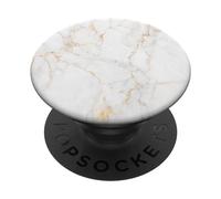 Patrón de impresión con temática de mármol blanco Gráfico PopSockets PopGrip Intercambiable