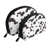Patrón de impresión dálmata, Bolsa de Maquillaje de Concha, Monedero pequeño para Mujer, Bolsa de artículos de tocador, Bolsa de cosméticos, 2 Piezas