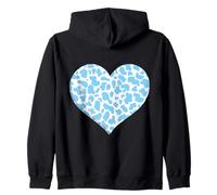 Patrón de impresión de Vaca Azul - Heart Blue Cow Pattern Sudadera con Capucha