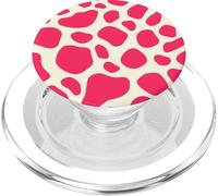 Patrón de impresión de Vaca Rosa Fuerte, diseño Retro de Vaca Occidental PopSockets PopGrip para MagSafe