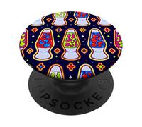 Patrón de lámpara de Lava Retro Groovy Y2K estética PopSockets PopGrip Adhesivo
