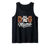 Patrón de Leopardo con Estampado de Pata de Perro mamá Camiseta sin Mangas