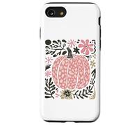Patrón de Leopardo Linda Calabaza Rosa con estética Floral de otoño Carcasa para iPhone SE (2020) / 7/8
