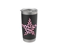 Patrón De Leopardo Rosa Claro Burlesque Animal Guepardo Vaso térmico de acero inoxidable de doble pared