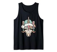 Patrón de Leopardo Unicornio con Sombrero de Papá Noel Camiseta sin Mangas