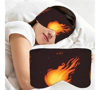 Patrón de llama de bola de fuego roja cayendo, Antifaz para dormir, ideal para el hogar, viajes y trabajo por turnos. Cubre completamente los ojos y bloquea la luz.