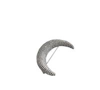 Patrón de luna Broche para mujeres Man Pins de solapa de cristal completa Accesorios de broches de abrigo brillante Joyería