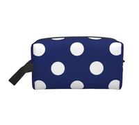 Patrón de Lunares Azul Marino, Bolsa de Maquillaje Bolsa de cosméticos Bolsa de artículos de tocador de Viaje portátil Organizador de Bolsa de Maquillaje