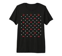 Patrón de Lunares de Cereza, Bonito diseño de impresión Retro Camiseta Premium