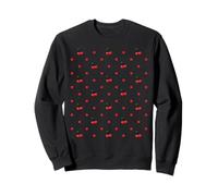 Patrón de Lunares de Cereza, Bonito diseño Retro de impresión roja Sudadera