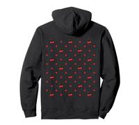 Patrón de Lunares de Cereza, Bonito diseño Retro de impresión roja Sudadera con Capucha