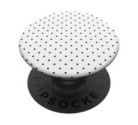 Patrón de Lunares Negro sobre Blanco PopSockets PopGrip Adhesivo