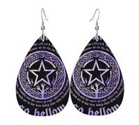 Patrón De Mandala Místico Celestial Gótico Masónico Con Runas Mujer Pendiente De Gancho Ligeros Pendientes Colgantes Grandes Pendientes Para Múltiples Piercings Uso Diario Banquete