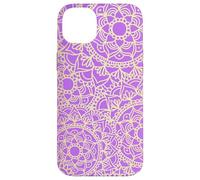 Patrón de Mandala púrpura Arte Floral Boho Bastante Elegante Carcasa para iPhone 14 Plus