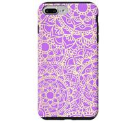 Patrón de Mandala púrpura Arte Floral Boho Bastante Elegante Carcasa para iPhone 7 Plus/8 Plus