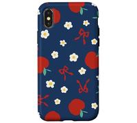 Patrón de manzanas y lazos de regreso a clases Patrón de otoño Manzanas Carcasa para iPhone X/XS