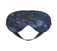 Patrón de mármol azul marino y cobre falso, Cubreojos completos Antifaz bloqueador de luz Antifaz para dormir Antifaz suave con los ojos vendados Noche