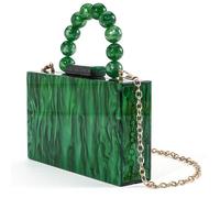 Patrón De Mármol Caja Acrílico con Correa Cadena Desmontable para Fiestas Y Bolso Boda Hombro para La Noche Bodas