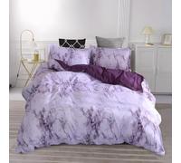 PatróN De MáRmol Funda Nórdica Estilo NóRdico Juego de Cama de 3 Piezas Microfibra Juego de Funda de Edredon 200x200cm y 2 Fundas de Almohada 50x75cm, con Cremallera F519