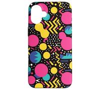 Patrón de Memphis Retro de los años 80 y 90 en Zigzag Carcasa para iPhone 16 Plus