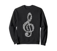 Patrón de músico de Mosaico de Notas para Amantes de la música de Clave de Sol Sudadera