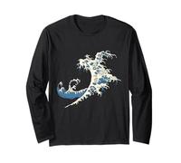 Patrón De Onda Japonés Dibujo Arte Agua Océ Manga Larga